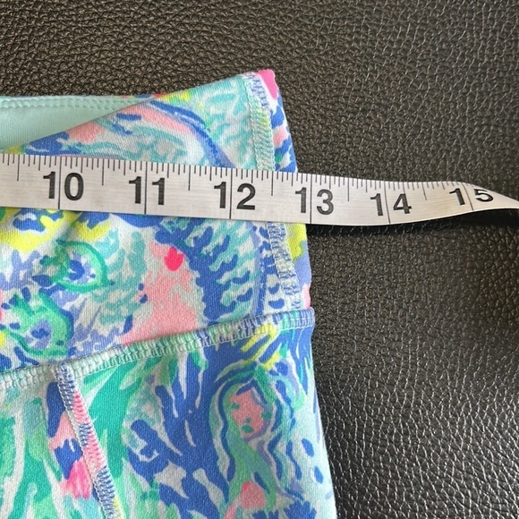 LILLY PULITZER The Weekender Crop Mermaid Cove Legging Blue Pink Green Sz S - Picture 13 of 15